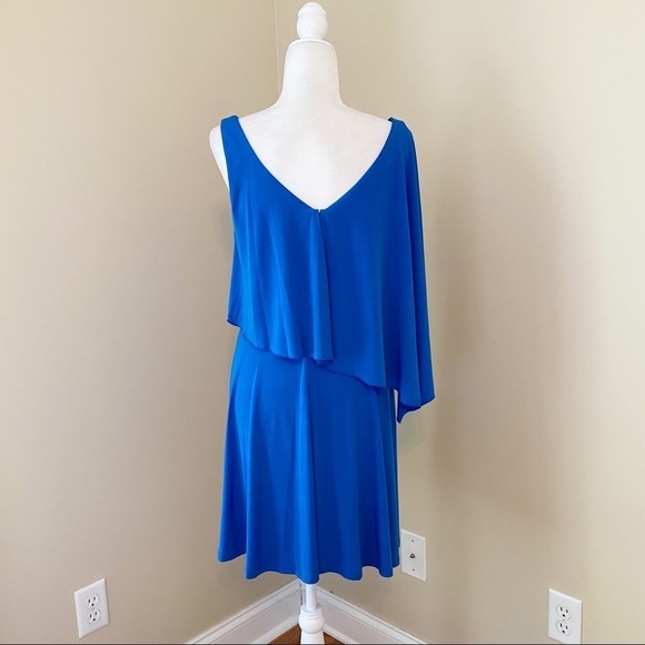 Jessica Simpson NWT Asymmetrical Batwing Nautical Blue Dress - 6 - Picture 4 of 15